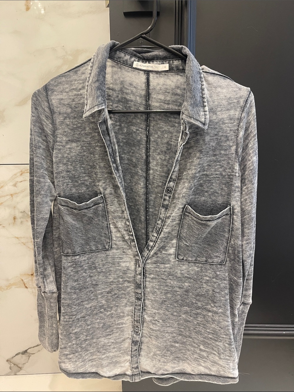 Alternative Heathered Gray Crewneck Pullover
